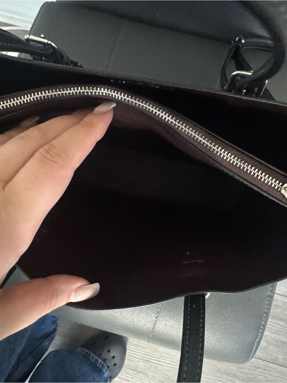 Coach Black Pebbled Leather Tote with Removable Crossbody Strap - Picture 11 of 12